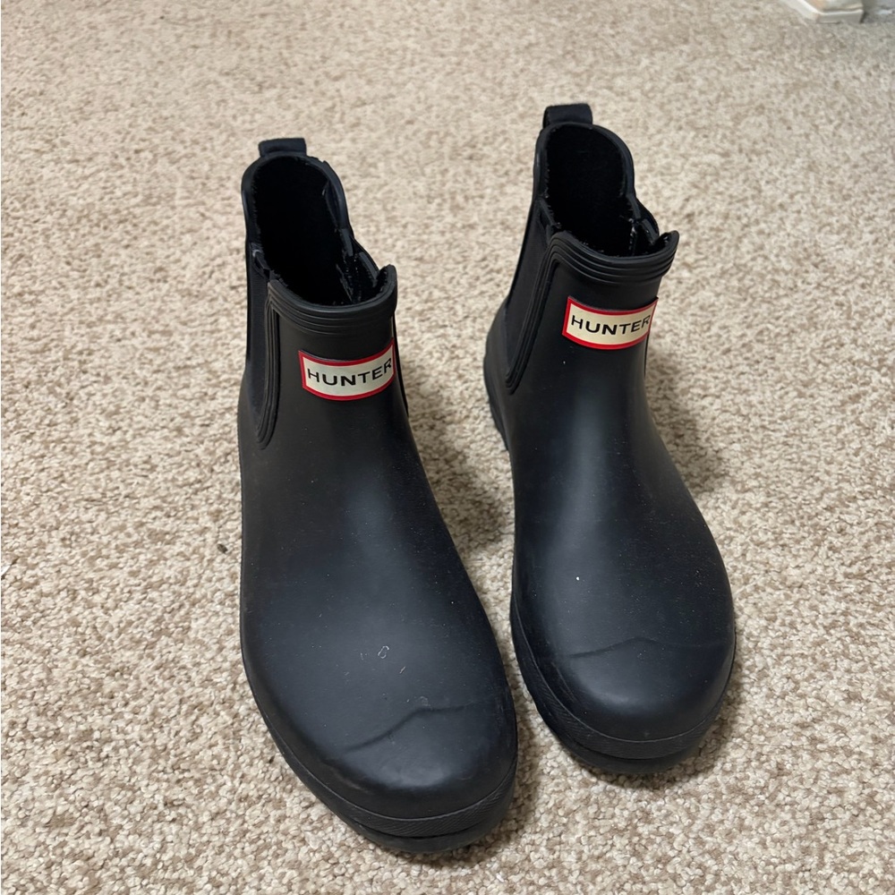 Hunter Classic Black Ankle Boots
